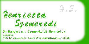 henrietta szemeredi business card